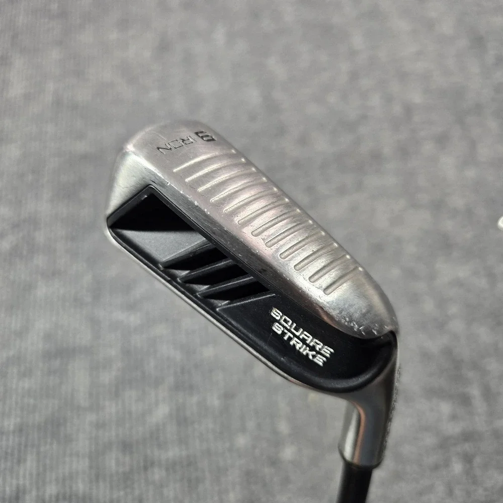 Square Strike 9 Iron Golf Club Mens RH Graphite Shaft Stainless Silver 35 Inches